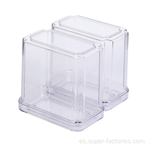 Contenedor de almacenamiento de alimentos de cocina apilable transparente